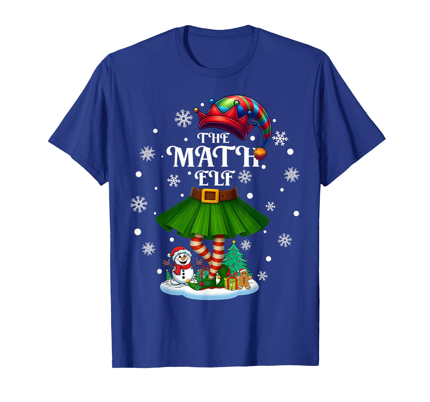 Math Elf Squad Xmas Women Girls Mom Christmas Family T-Shirt