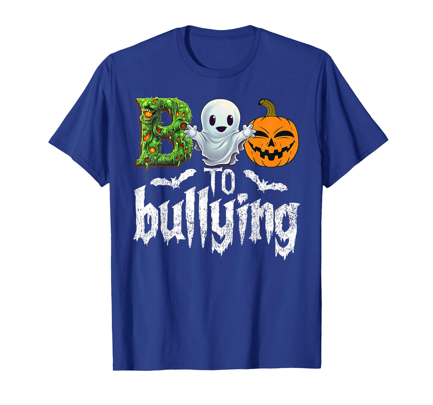 Boo to Bullying Ghost Funny Halloween Orange Unity Day T-Shirt