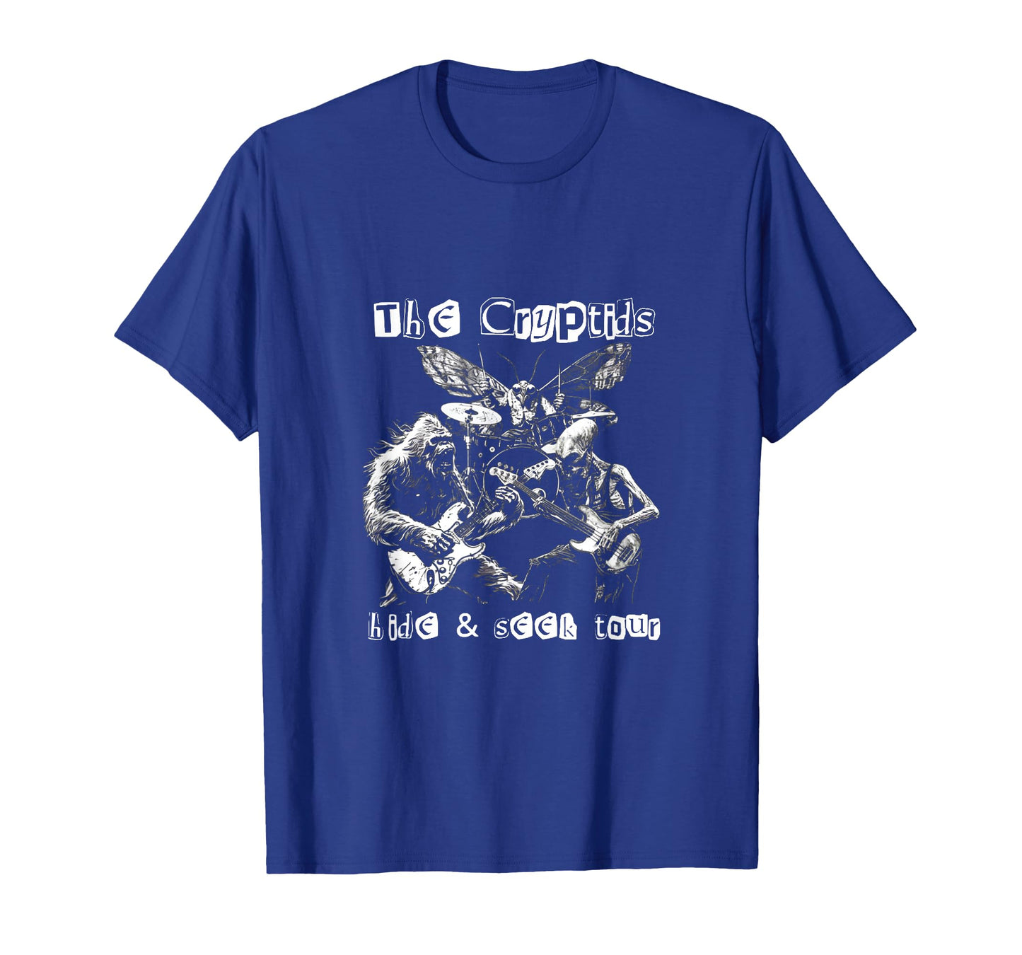 The Cryptids Hide & Seek Tour CryptidBigfoot Mothman UFO T-Shirt