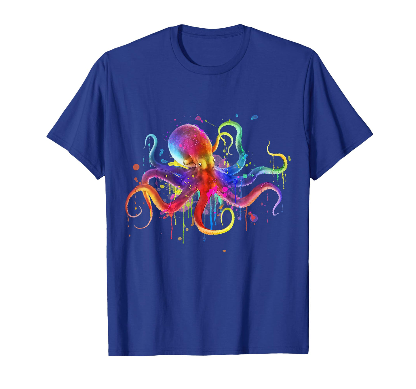 Dripping Rainbow Octopus psychedelic - Colorful Octopus T-Shirt