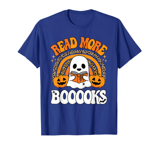 Read More Books Booooks Ghost Pumpkin Cute Teacher Halloween T-Shirt