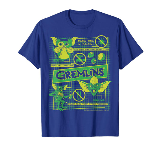 Gremlins Three Rules Schematics T-Shirt