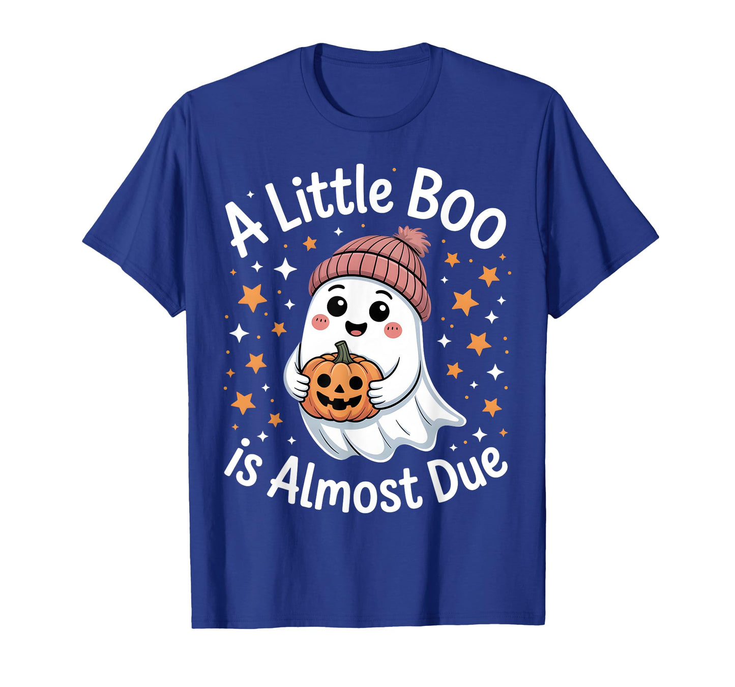 A Little Boo is Almost Due Ghost Pumpkin Reveal T-Shirt