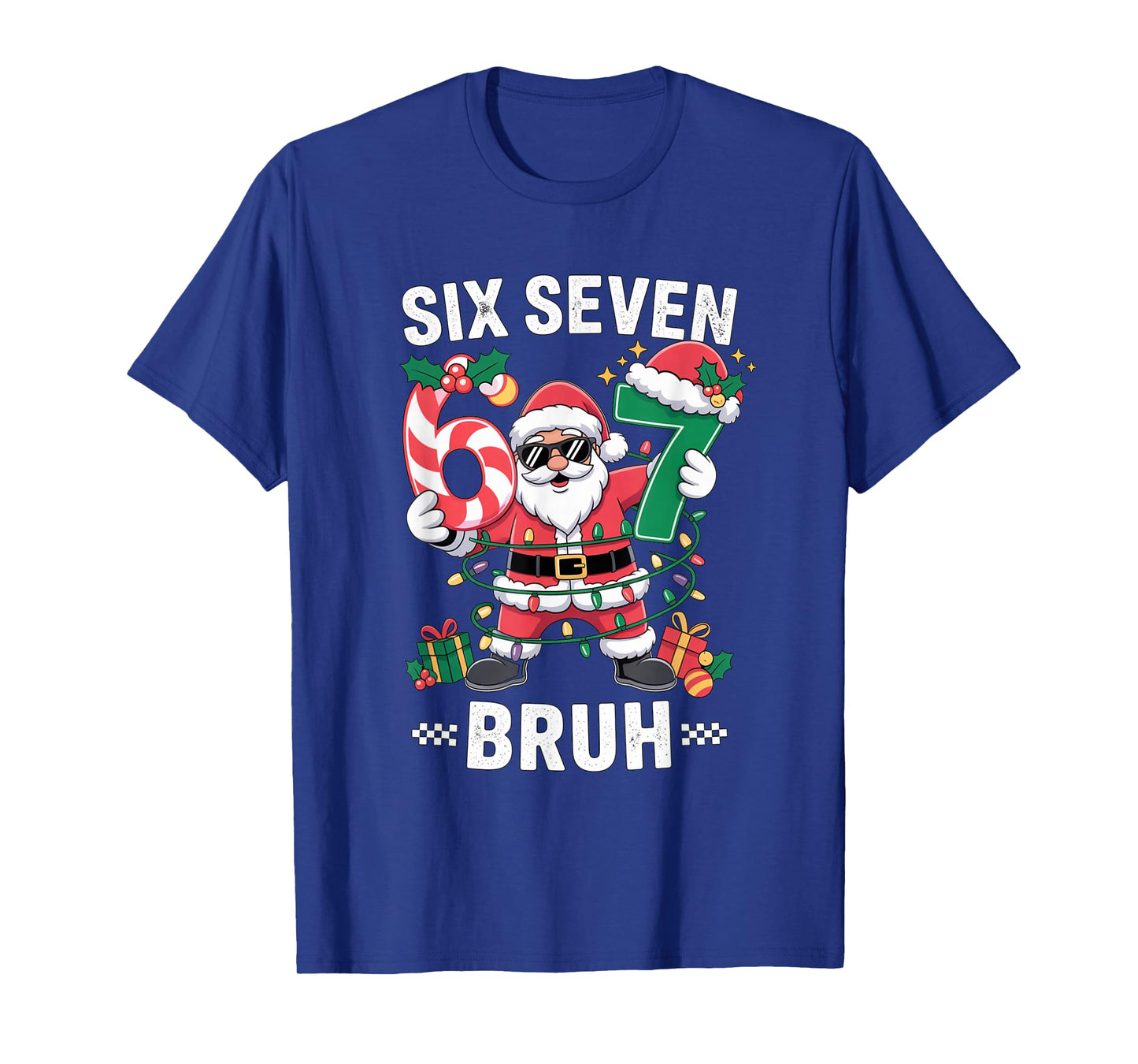67 Six Seven Burh Christmas 6 7 Meme Pajamas Gen Alpha Slang T-Shirt