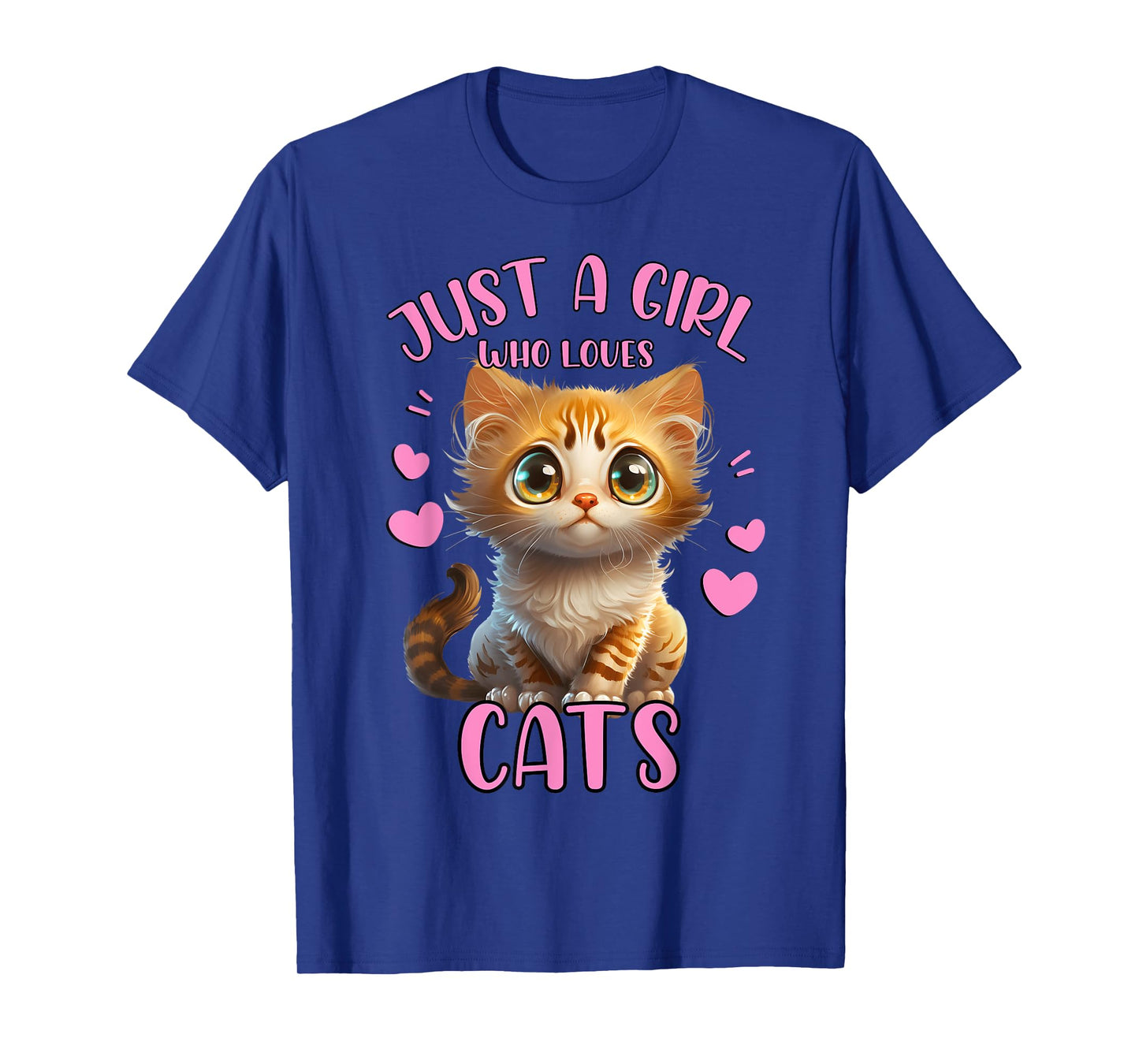 Just a Girl Who Loves Cats Cute Cat Lover Girl Woman T-Shirt