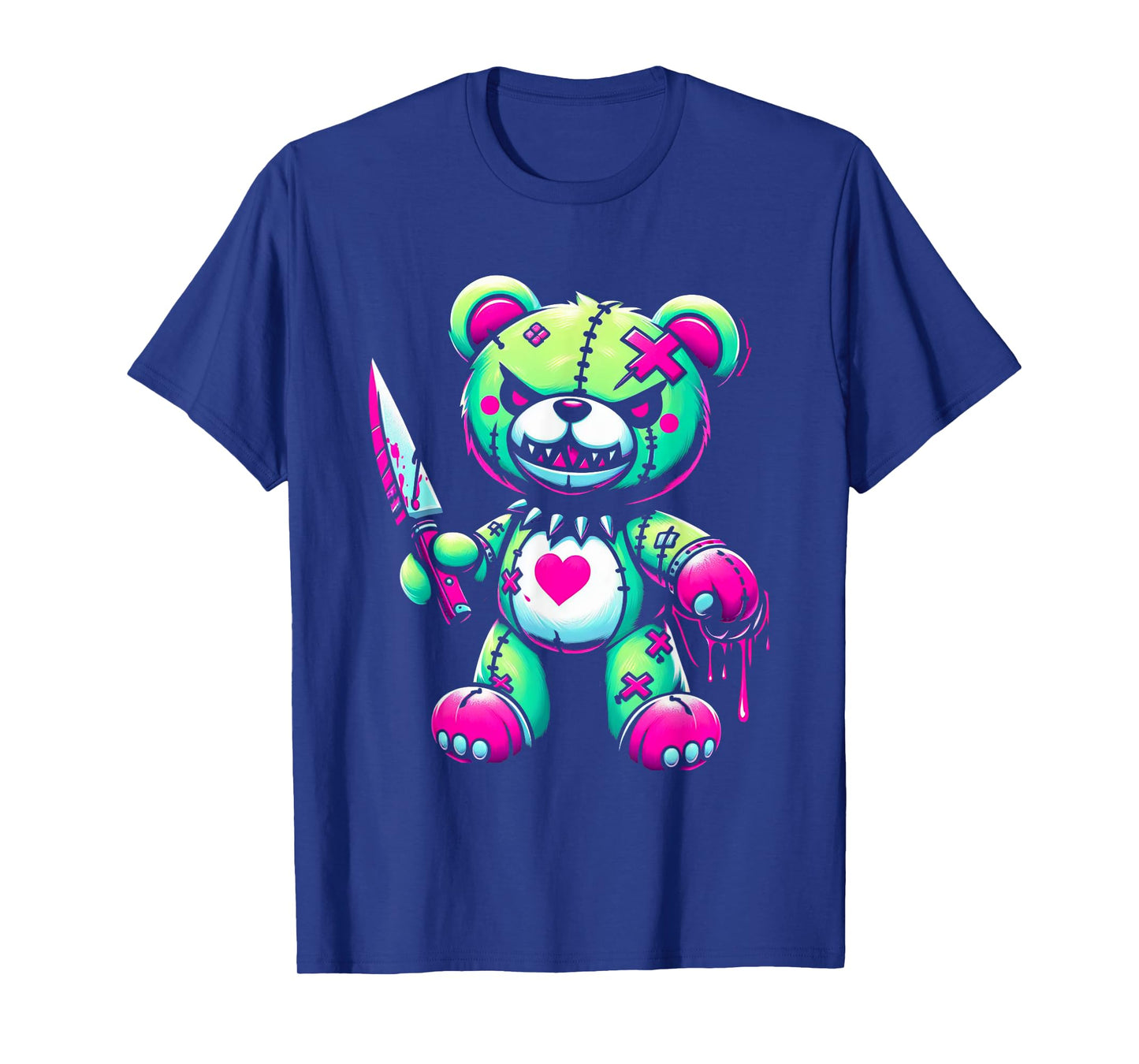 Pastel Goth Teddy Bear Horror Halloween Creepy Scary T-Shirt