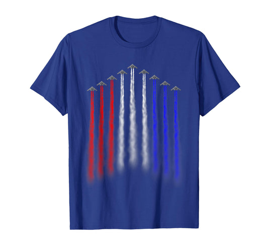 American Independence Bomber Jet Patriotic 4th of July Tee T-Shirt