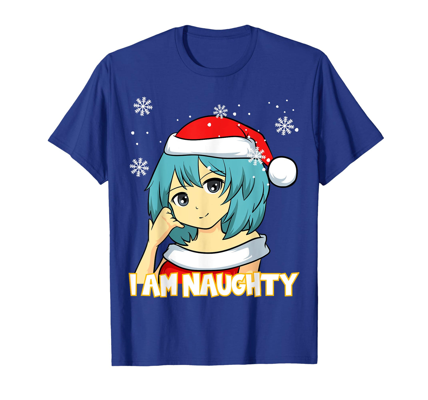 I am Naughty Anime Manga Gaming Cosplay Merry Christmas T-Shirt