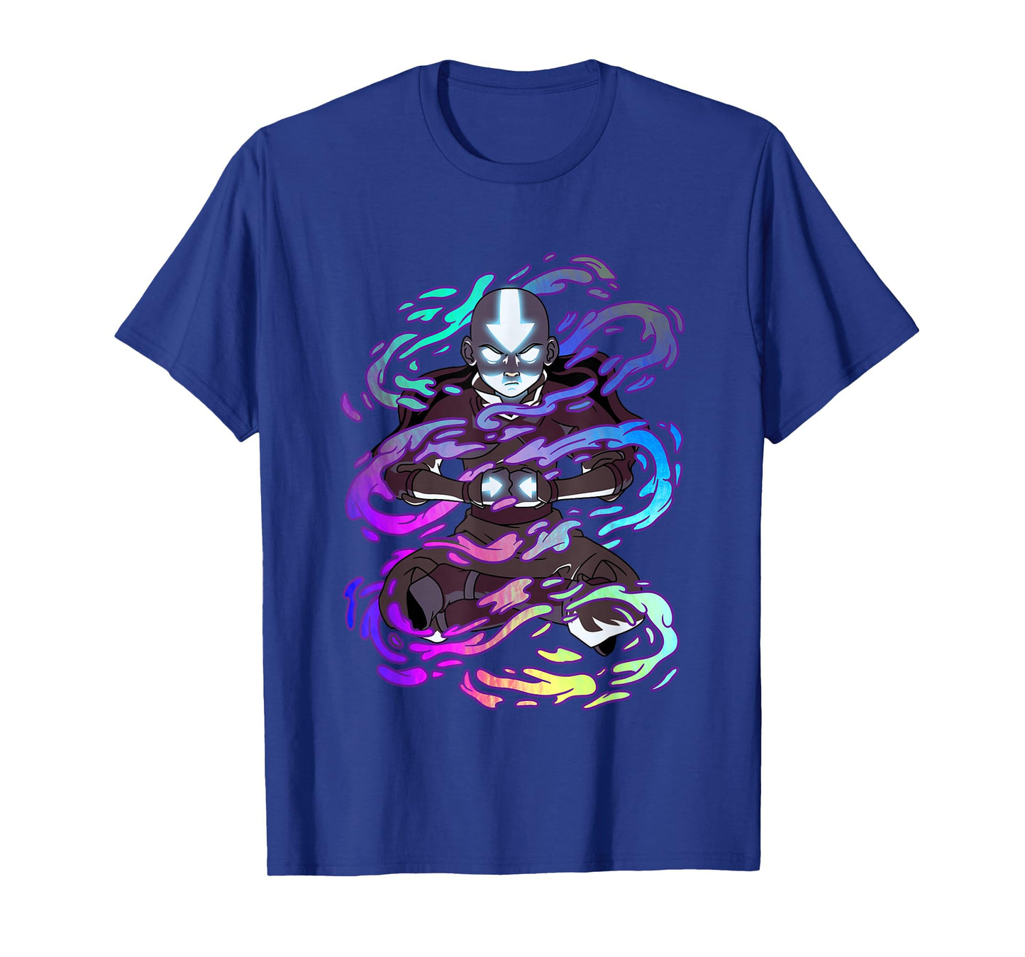 Avatar: The Last Airbender Rainbow Neon Spiral Aang T-Shirt