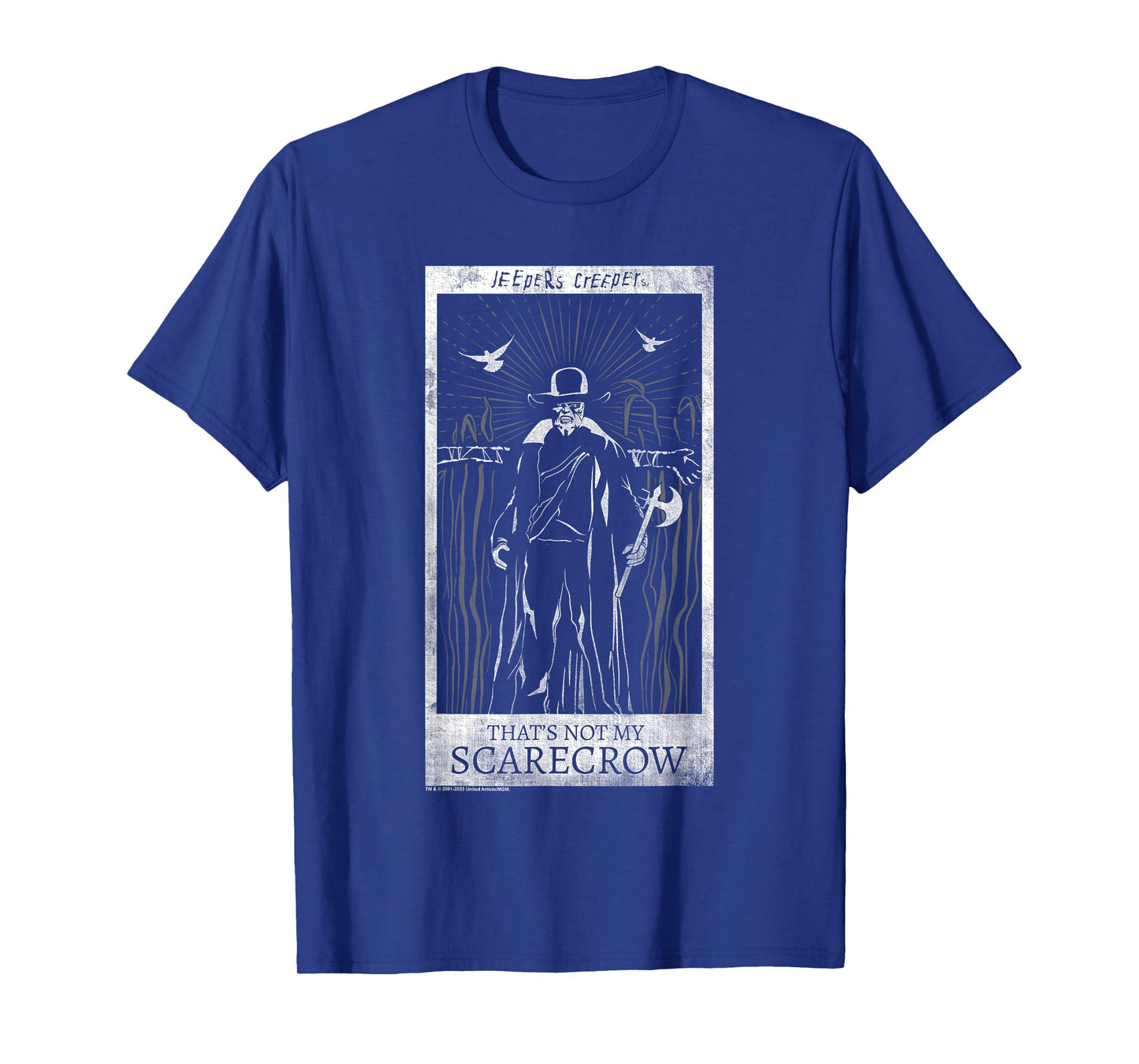 Jeepers Creepers Halloween Not My Scarecrow Retro Tarot Card T-Shirt