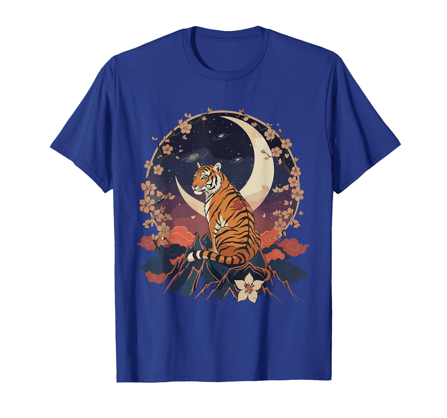 Kawaii Tiger Moon Japanese Anime T Shirts Men Women Kids T-Shirt