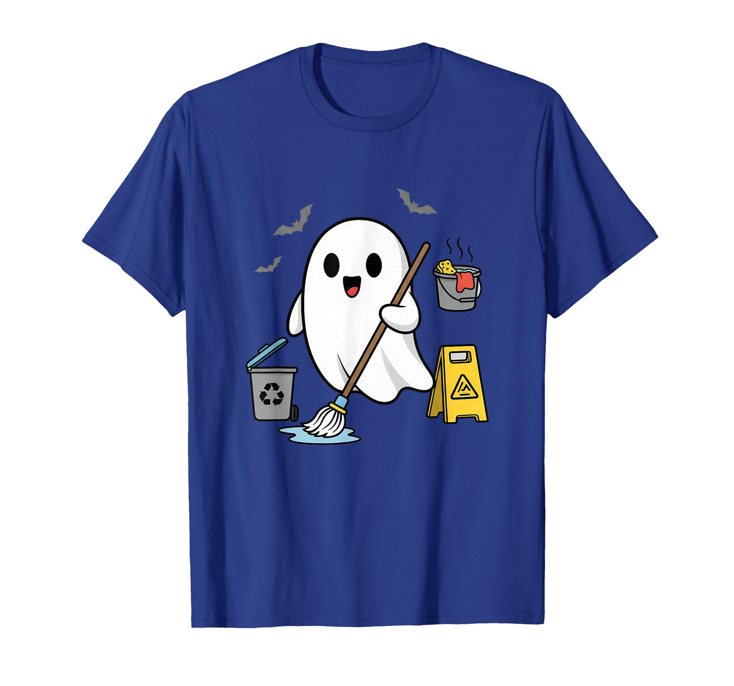 School Custodian Janitor Spooky Ghost Halloween Costume T-Shirt