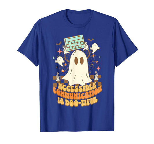 Accessible Communication is Boo-Tiful Ghost AAC Halloween T-Shirt