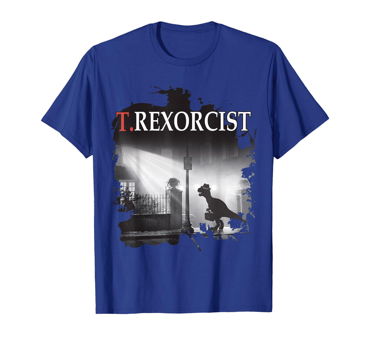 Tyrannosaurus Rex Tee Shirt - T.rexorcist Dinosaur Parody T-Shirt