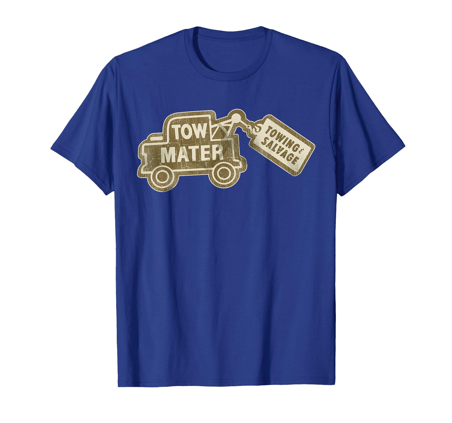 Disney Pixar Cars Tow Mater's Salvage Vintage Faded Logo T-Shirt