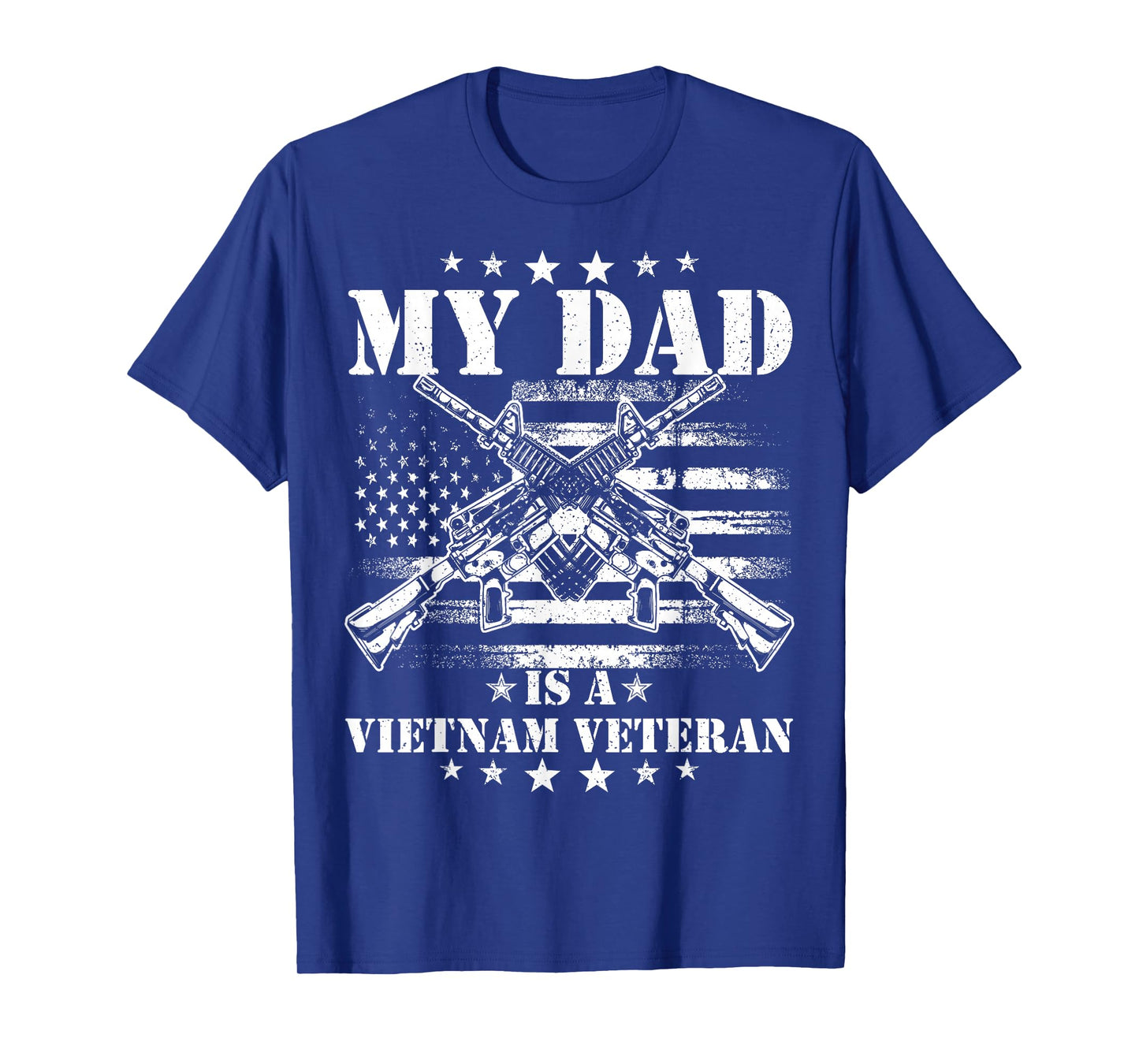My Dad Is A Vietnam Veteran Proud US Patriotic Vet USA Flag T-Shirt
