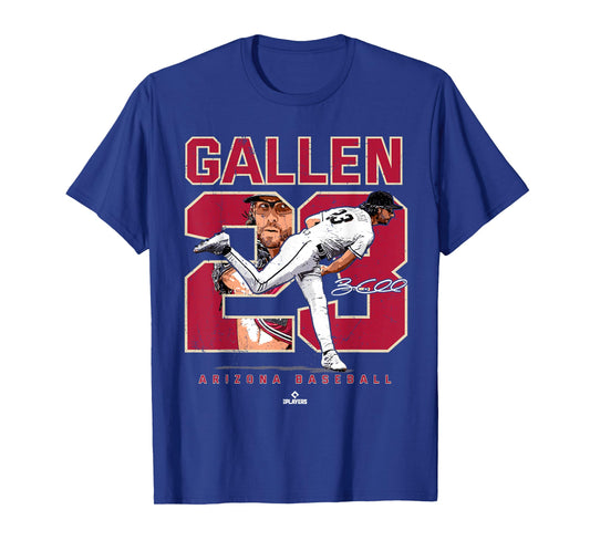 Number and Portrait Zac Gallen Arizona MLBPA T-Shirt