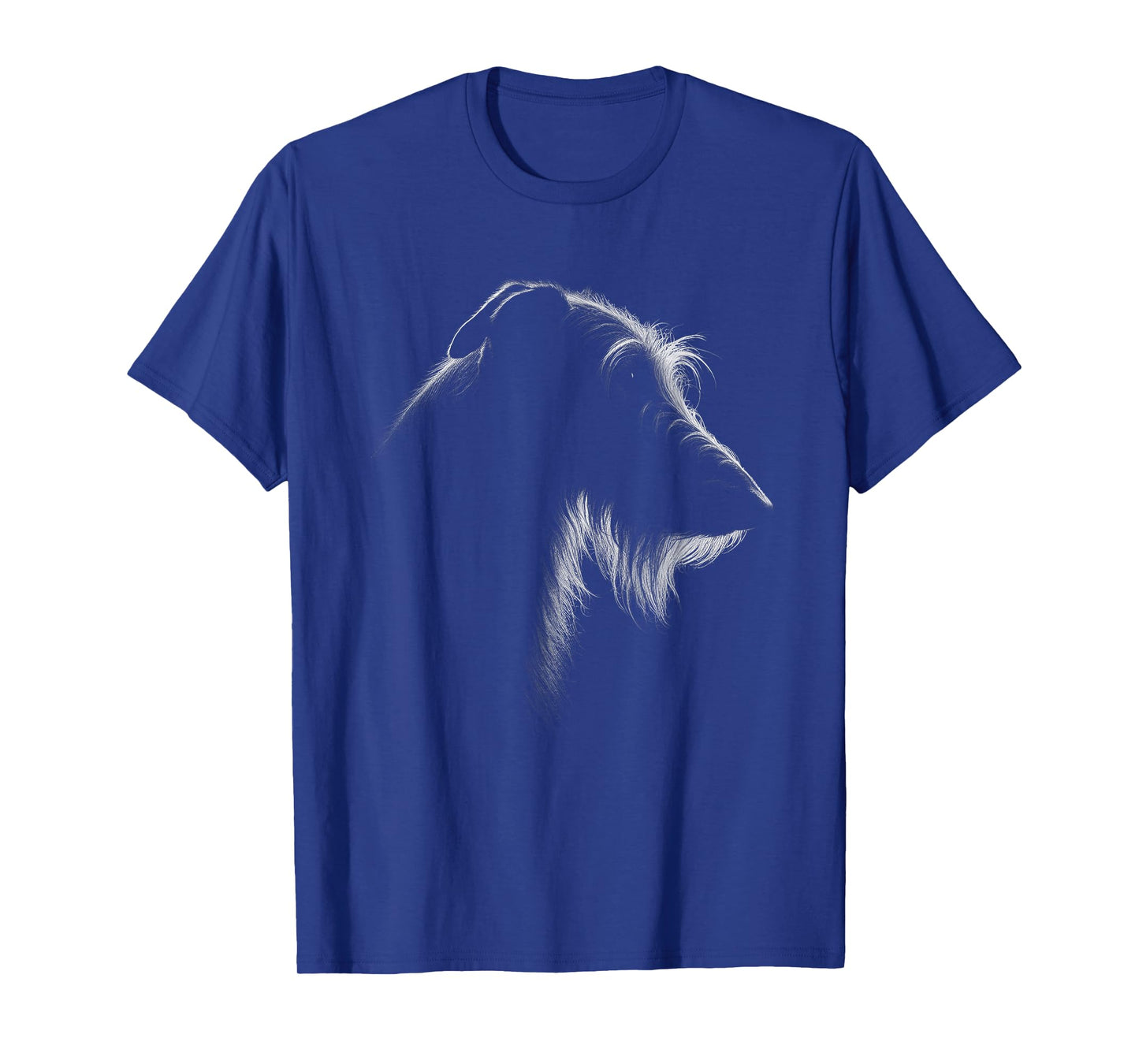 Irish Wolfhound Dog Face Art Design T-Shirt