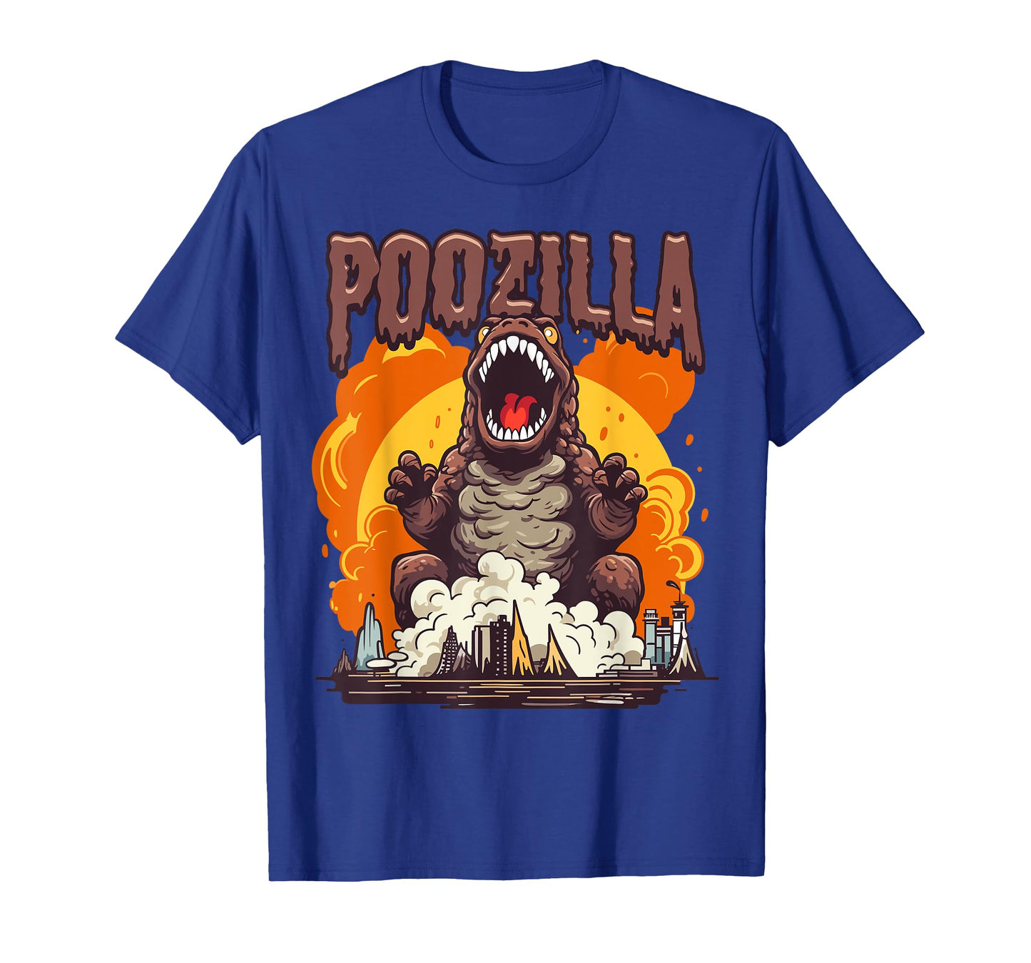 Poozilla Explosive Monstrous Diarrhea Poop Meme Funny T-Shirt