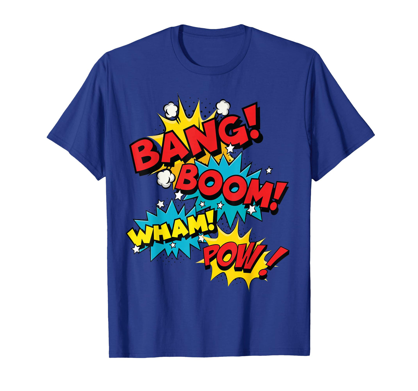 Bang Boom Pow Wham Comic Bubbles T-Shirt