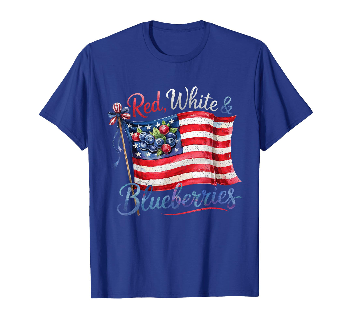 Funny Vintage Red, White and Blueberries Patriot T-Shirt