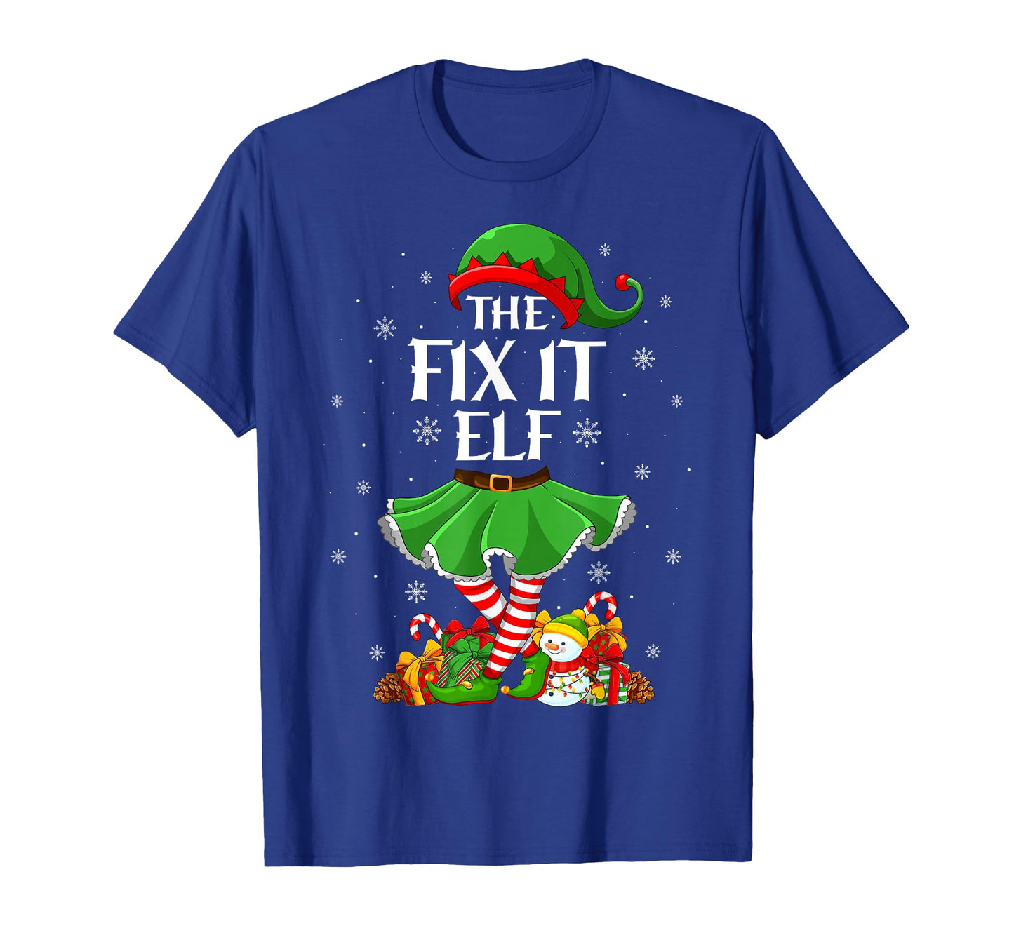Fix It Elf Christmas Family Elf Squad Xmas Girls Women T-Shirt