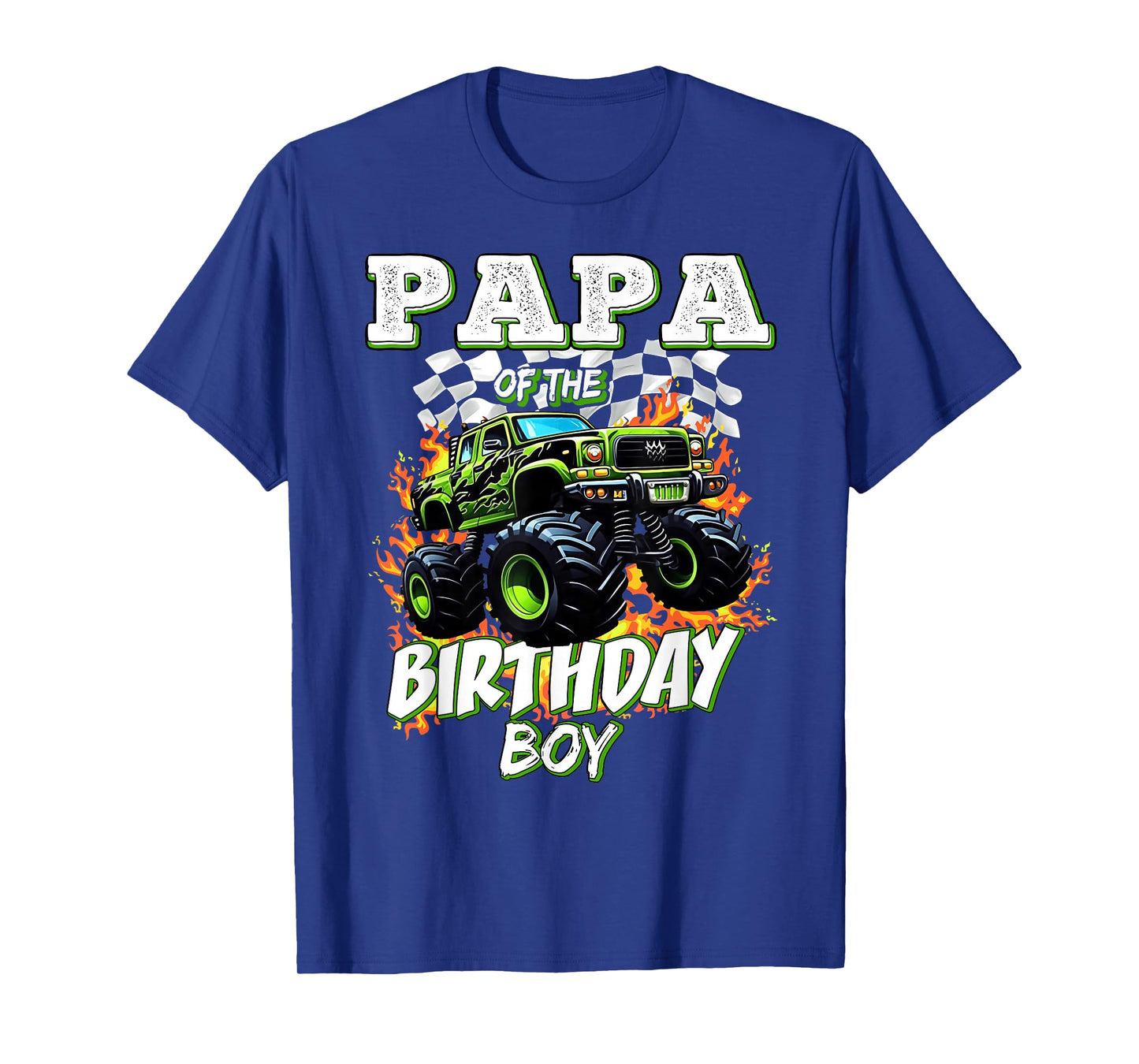 Papa of The Birthday Boy Monster Truck Birthday Kids T-Shirt