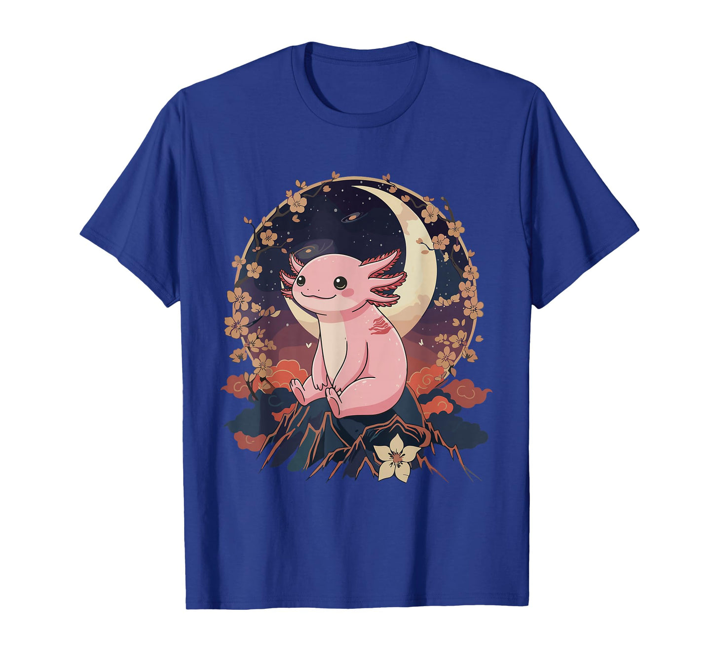 Kawaii Axolotl Japanese Anime T Shirts Men Women Kids T-Shirt