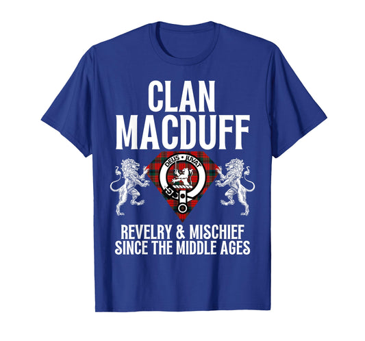 MacDuff Clan Scottish Name Coat Of Arms Tartan Family Party T-Shirt