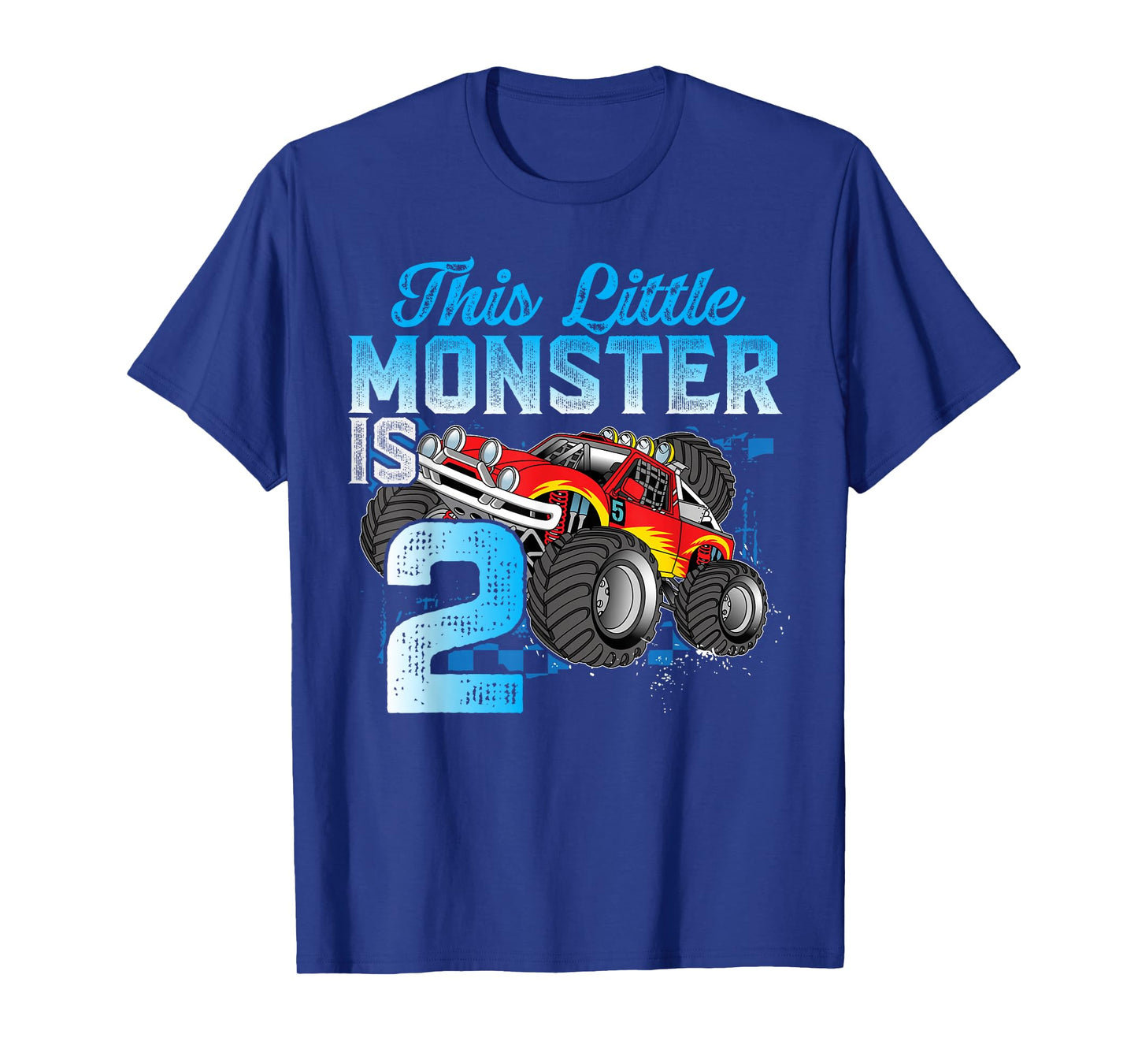 Birthday 2 Years Old Kid Monster Truck 2nd B-day Funny T-Shirt