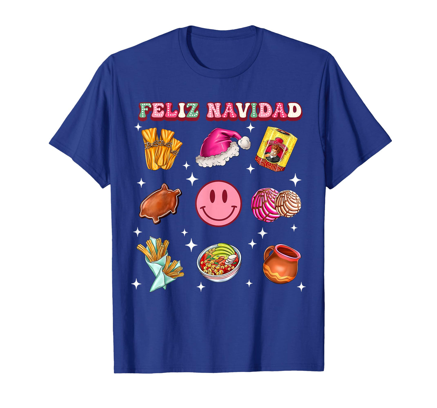 Feliz Navidad Mexican Christmas Mexico Food Men Women Kids T-Shirt