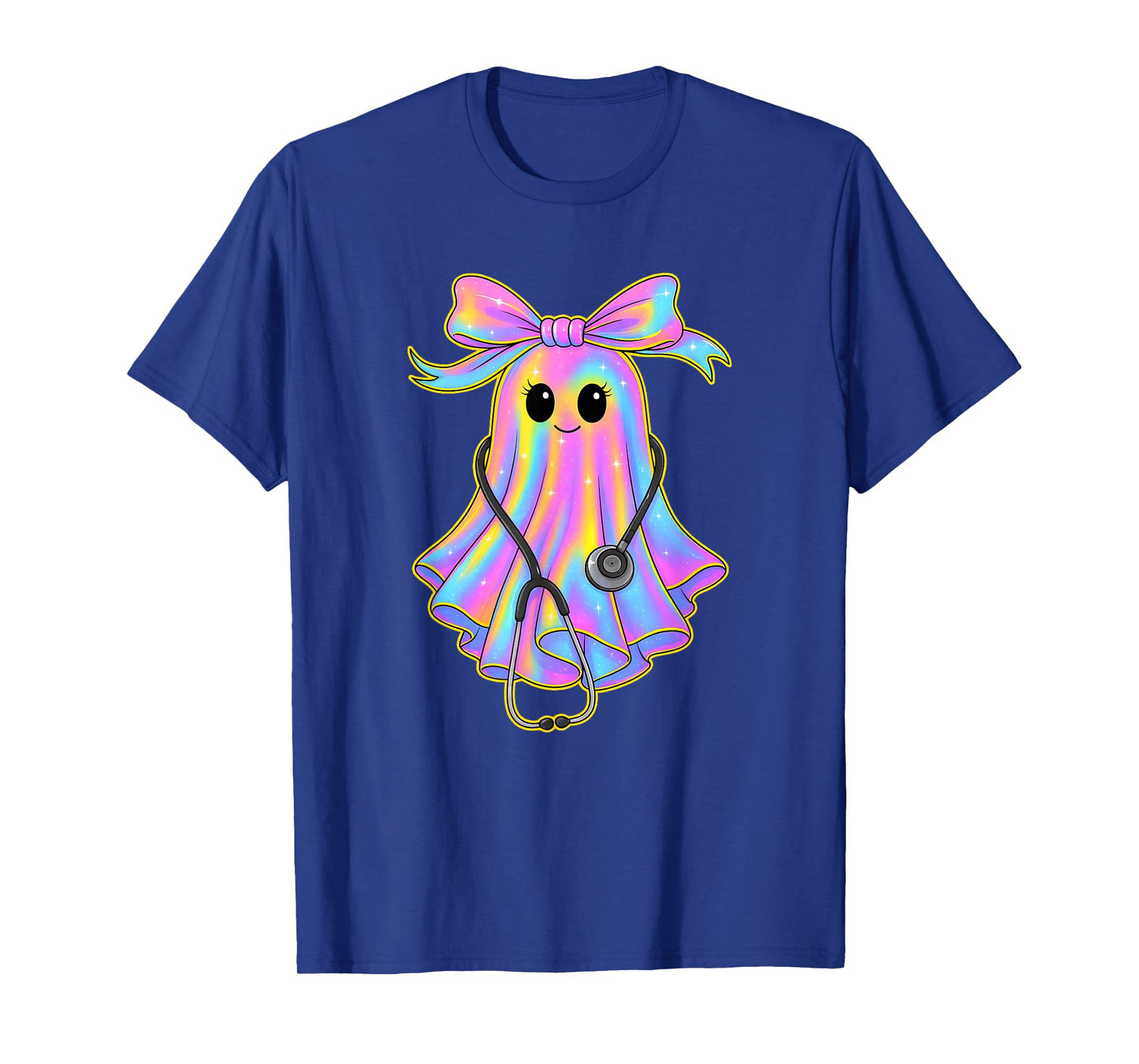 Fun Halloween Ghost for Nurses Medical Staff Coquette Bow T-Shirt