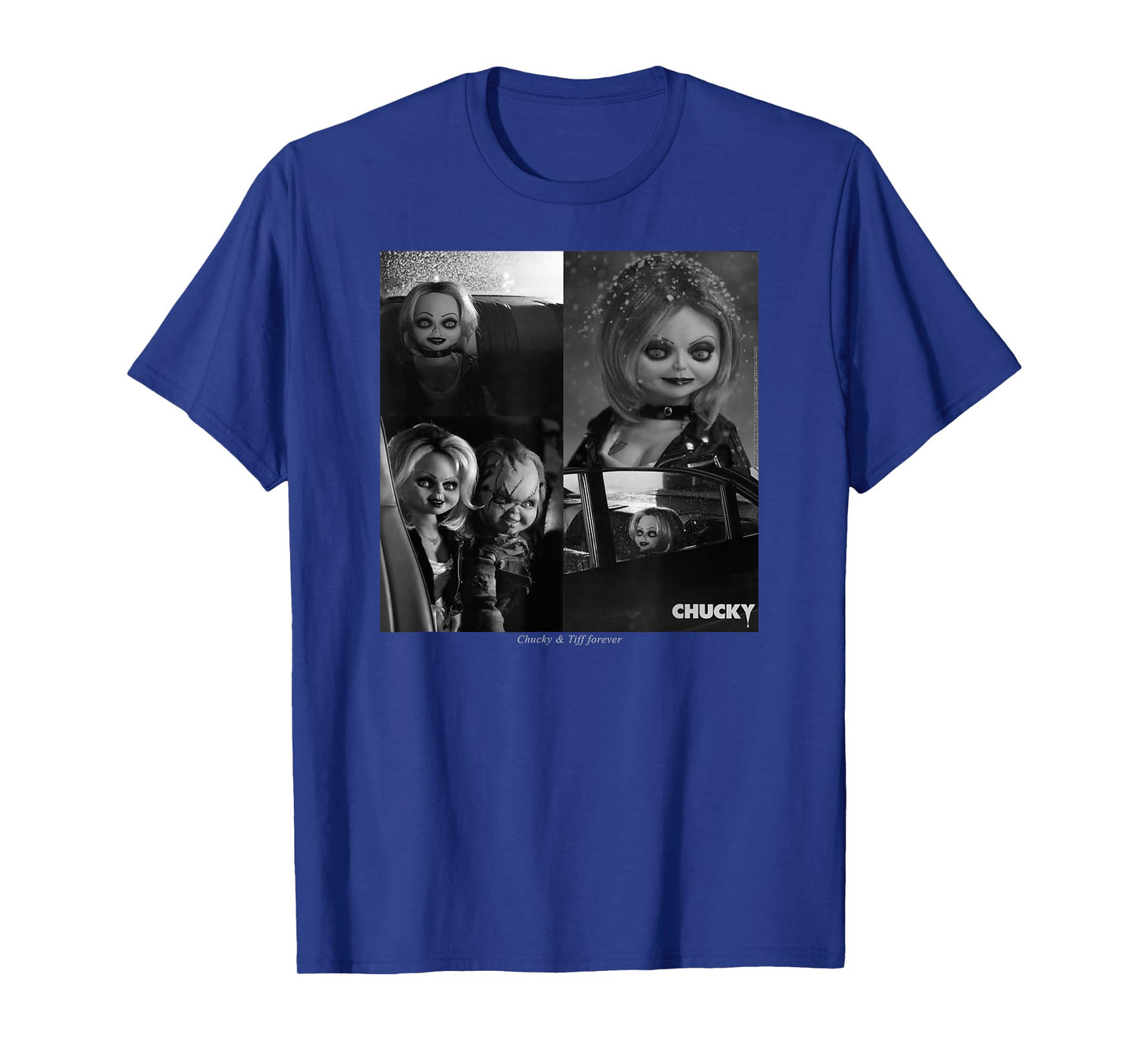 Chucky and Tiffany Black and White Horror Couple Style T-Shirt