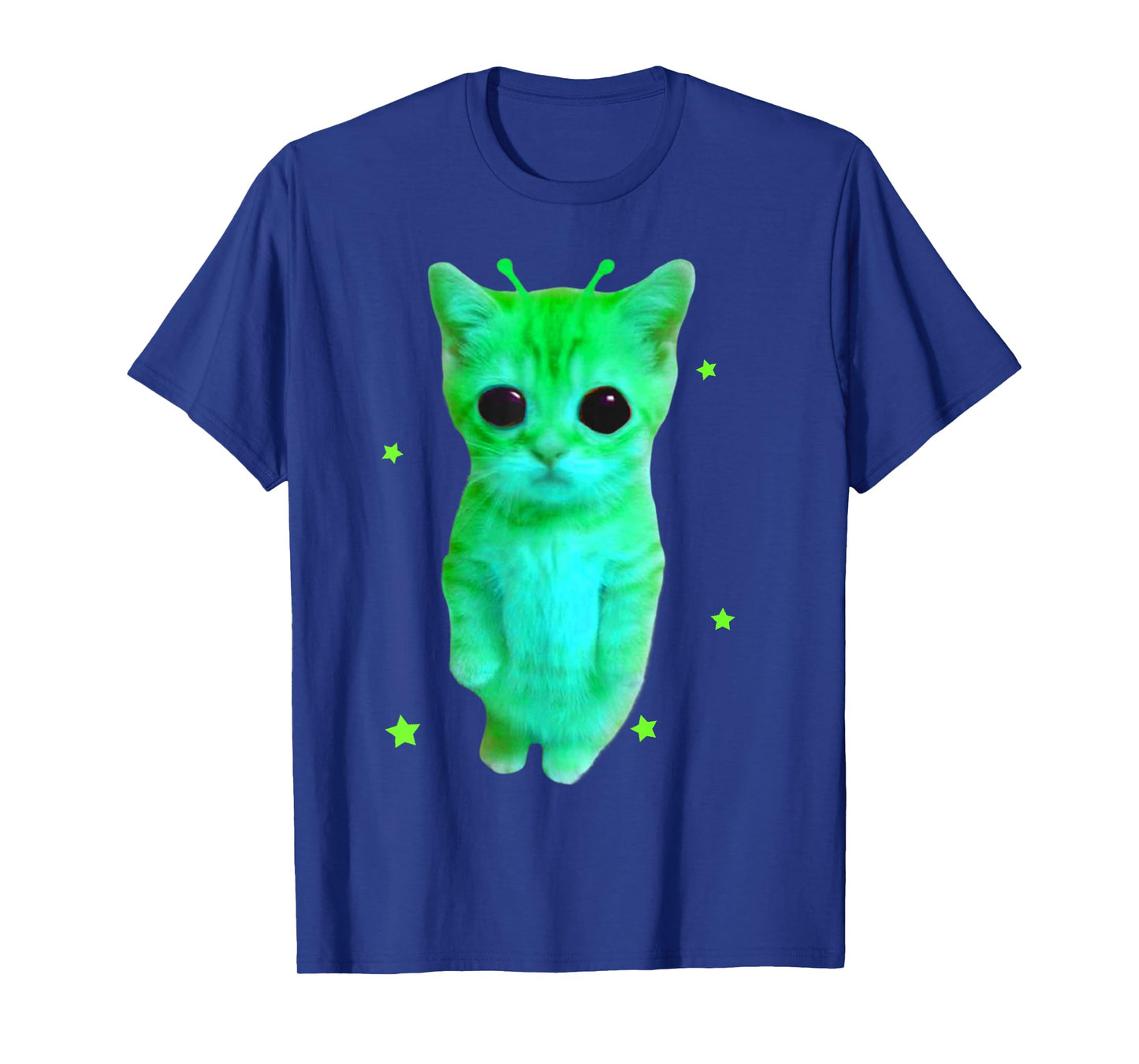 Alien Cat Meme Silly Cat Vintage Space Retro Kitty Funny Y2K T-Shirt