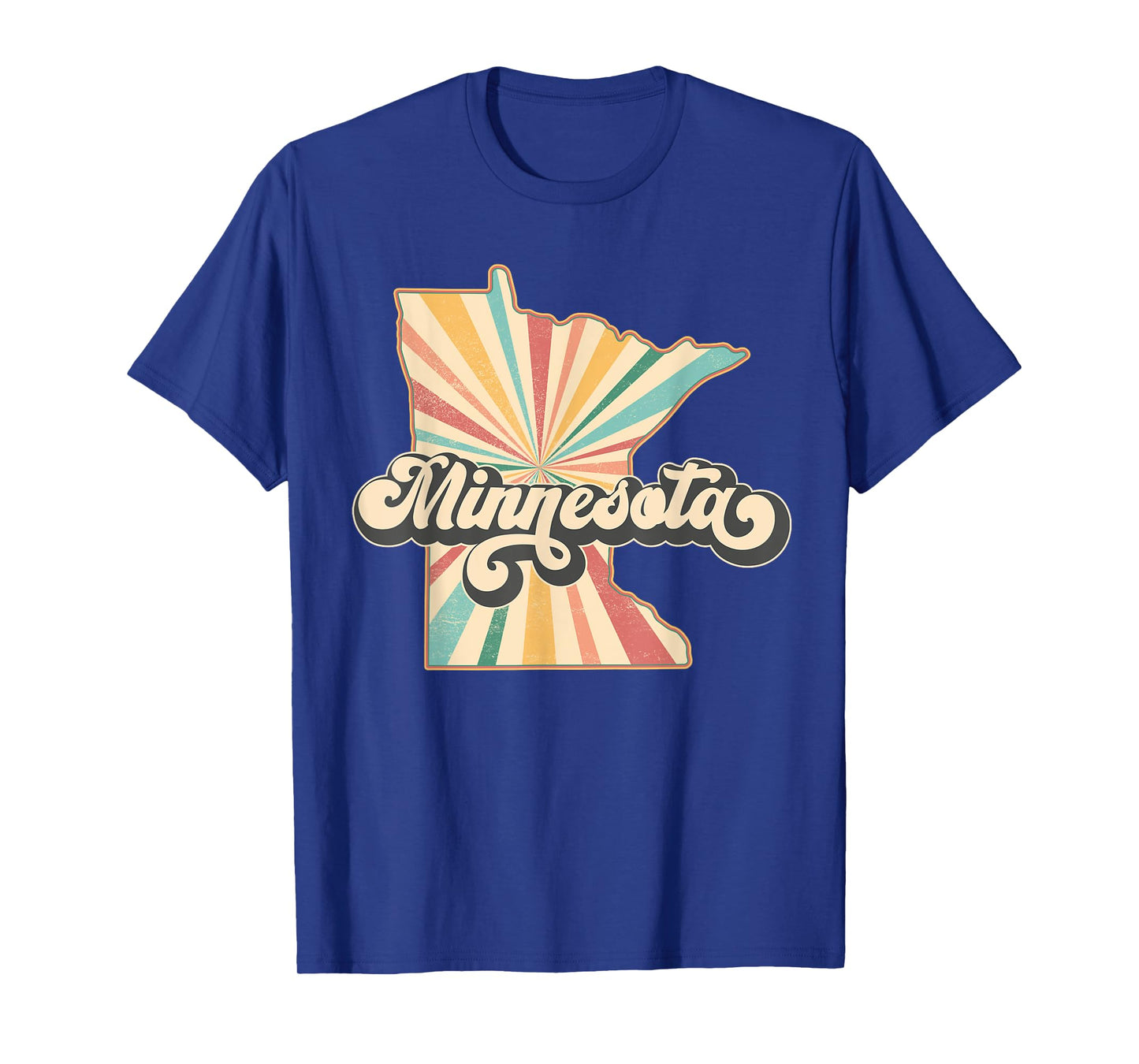Minnesota State Map - Retro Map Flag Souvenir Men Women Kids T-Shirt