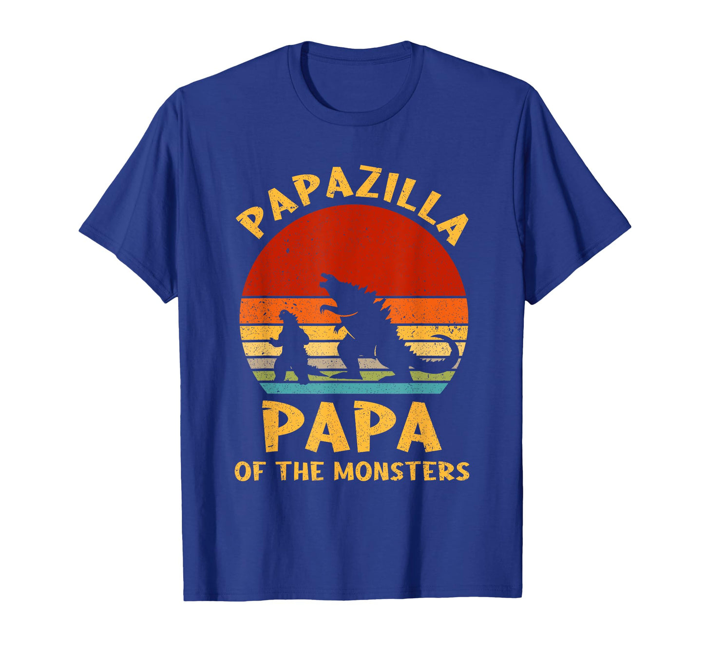 Funny Dad Papazilla Papa Of Monsters Halloween Fathers Day T-Shirt