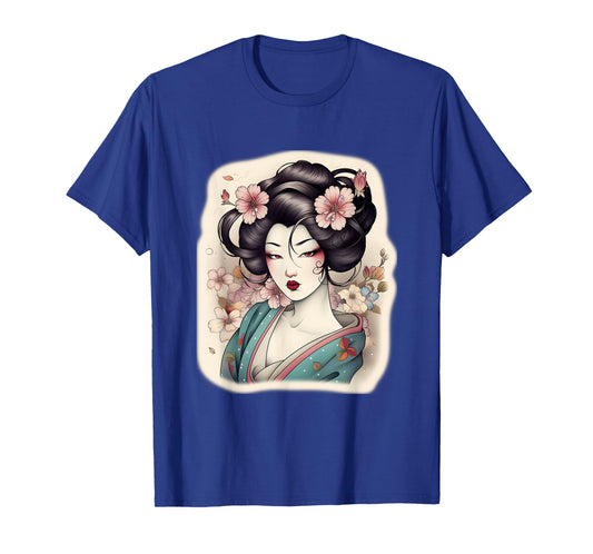 Japanese Geisha Tattoo Design Women T-Shirt