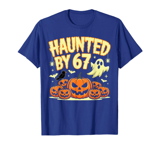 Haunted by 67 Halloween Ghost Six Seven Gen Alpha Z T-Shirt