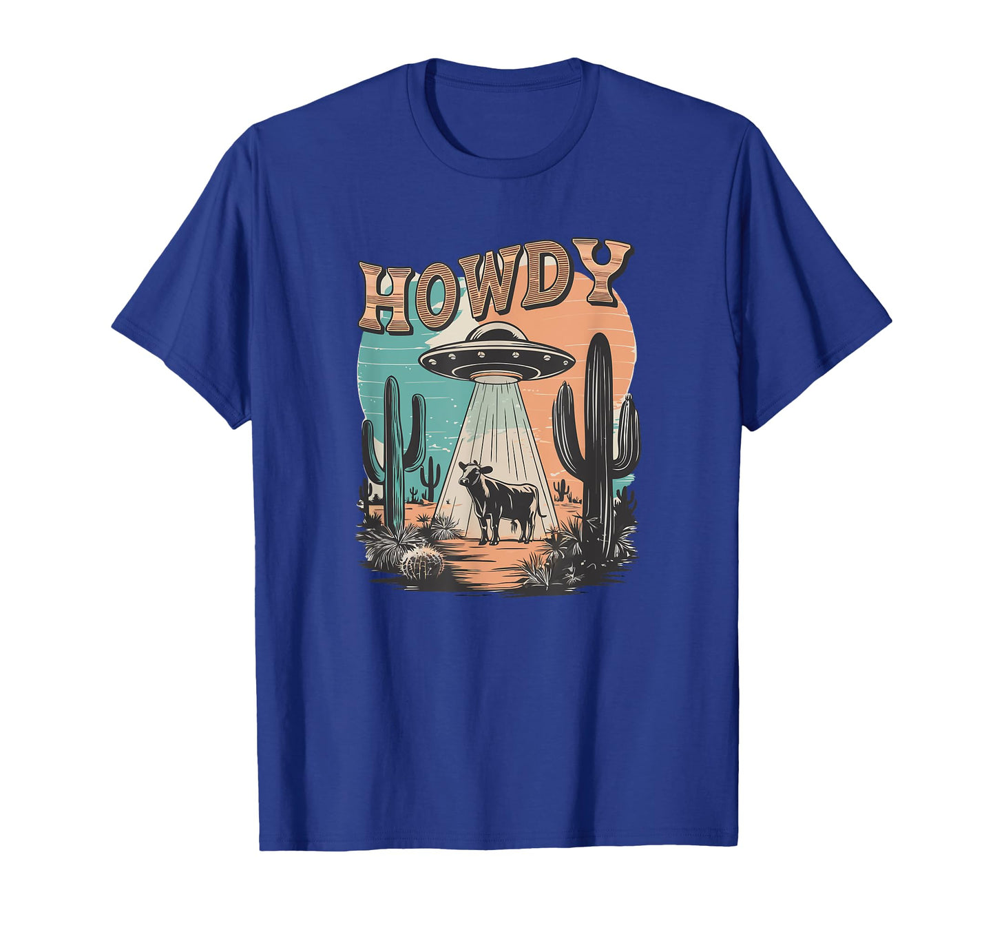 UFO Howdy Alien Cow Ufo Western T-Shirt