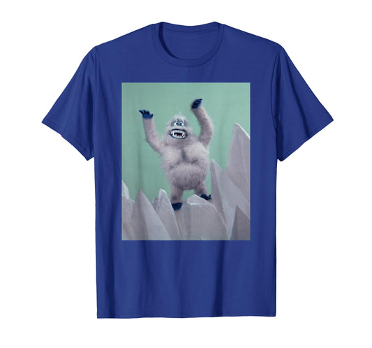 Funny Retro TV Shirts Retro Abominable Snowman T-Shirt - Black Unisex-Adults Classic Fit Short Sleeve Christmas T-Shirt - Small