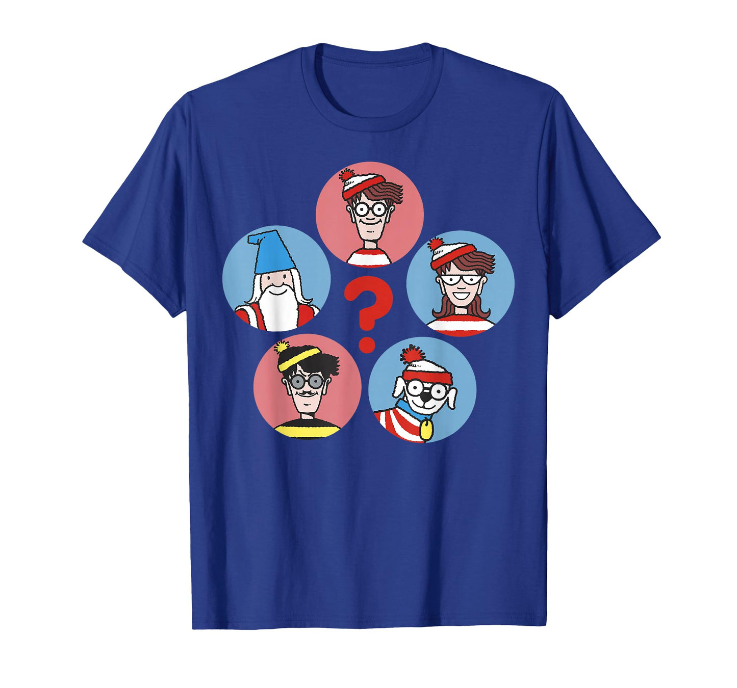 Where's Waldo Guess Who? Character Circles Graphic T-Shirt T-Shirt