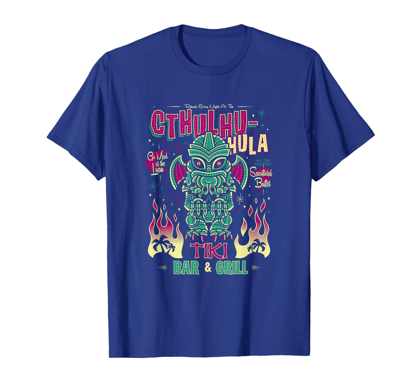 Cthulhu Tiki Bar - Creepy Cute Hawaiian Love Craft Monster T-Shirt