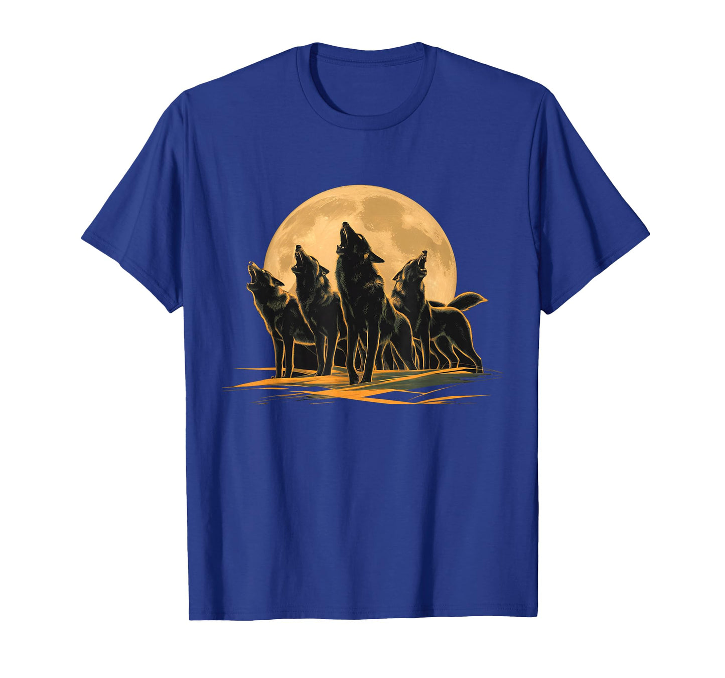Four Wolves Howling at the Moon T-Shirt