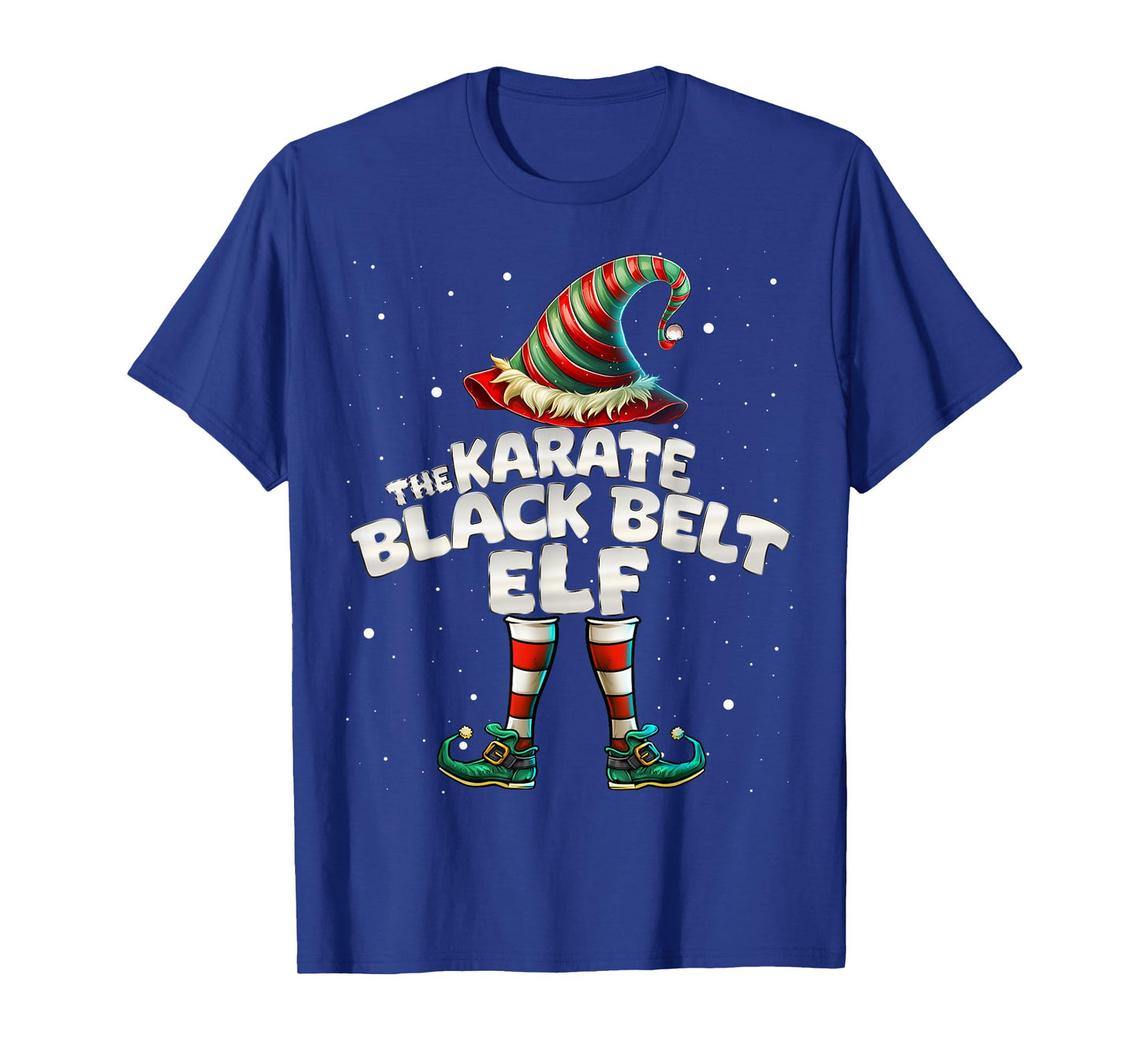 The Karate Black Belt Elf Family Matching Group Christmas T-Shirt
