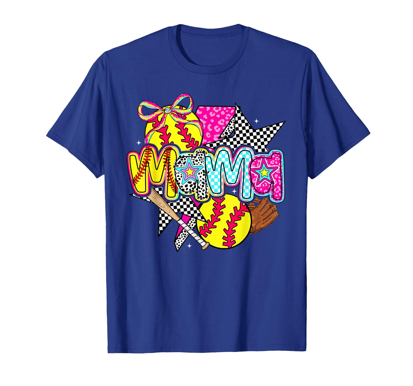 Softball Mama Mom Softball Game Day Vibes Mother's Day Women T-Shirt
