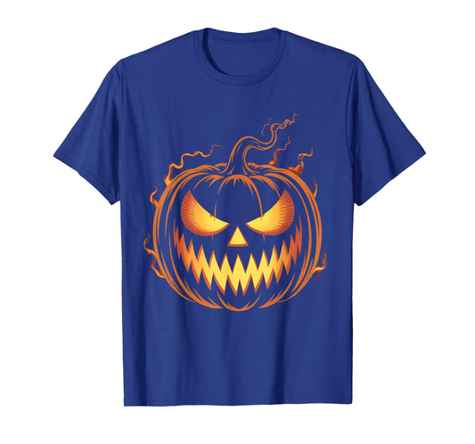 Scary Carved Pumpkin Face Jack O Lantern Halloween Costume T-Shirt