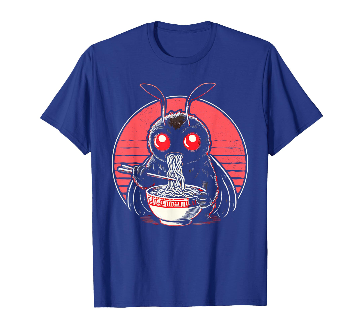 Retro Mothman Ramen Kawaii Japanese Noodles T-Shirt