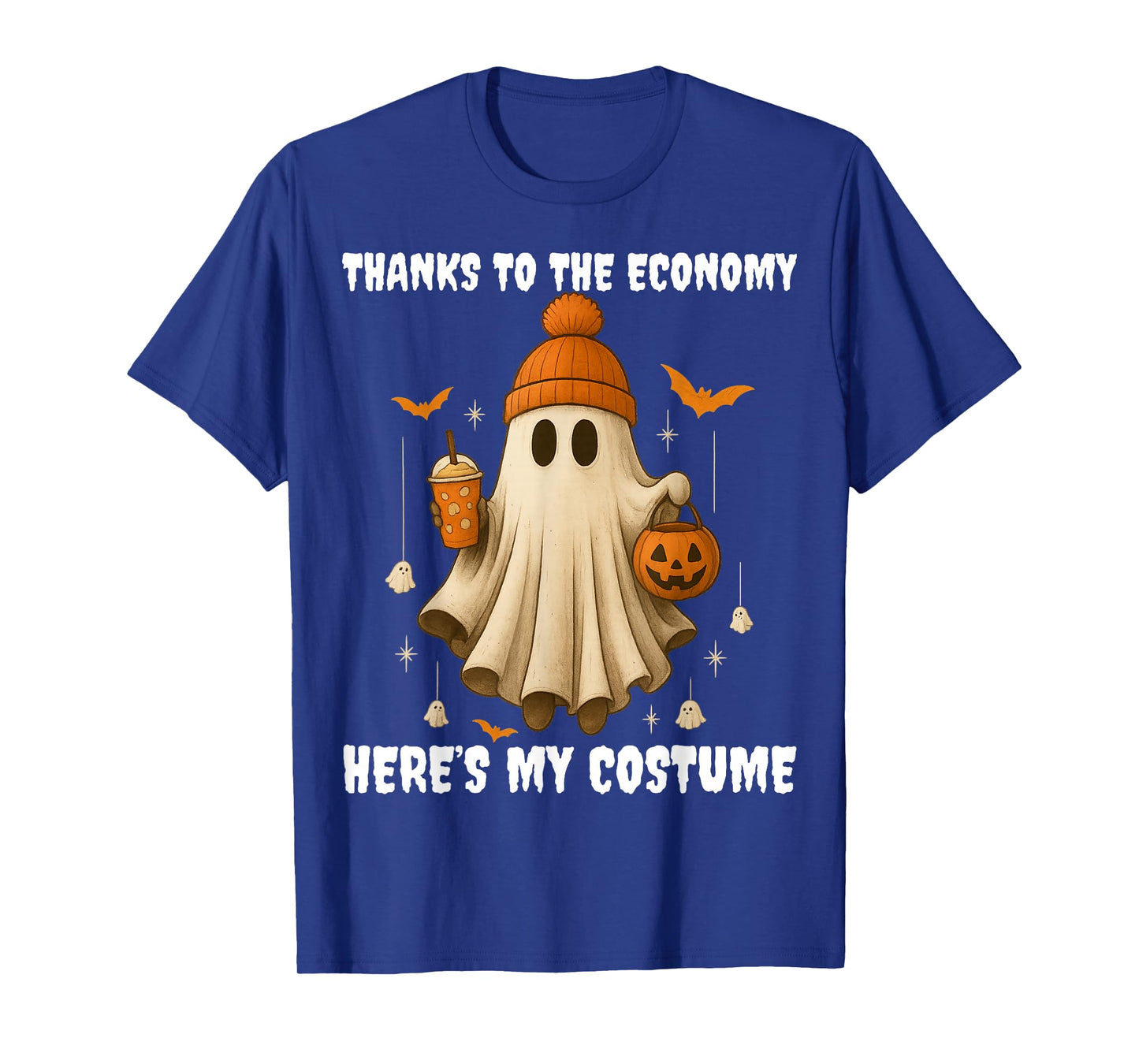Budget Cuts Ghost Costume Funny Inflation Lazy Halloween T-Shirt