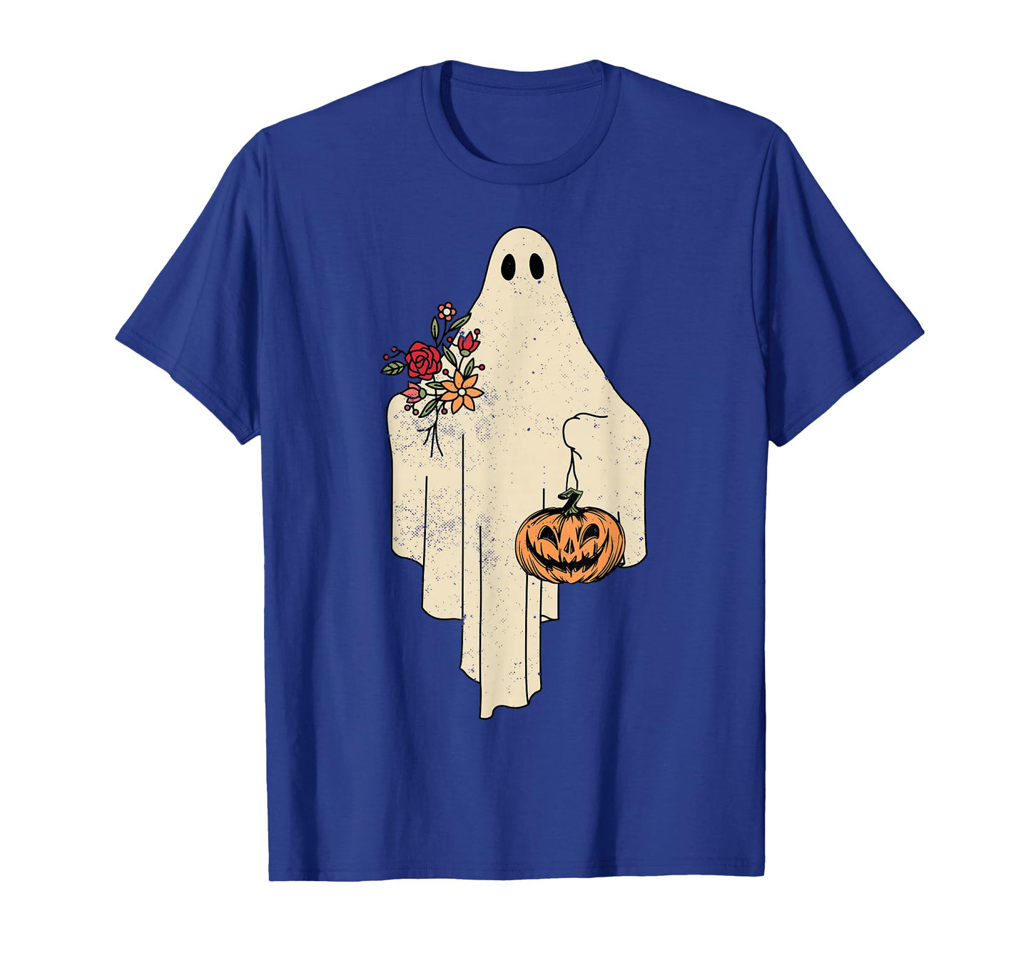 Vintage Floral Ghost Cute Halloween Costume Funny Graphic T-Shirt