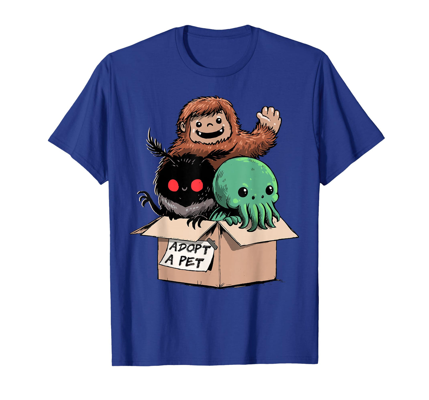 Adopt A Pet Shirt Creepy Monsters Bigfoot Mothman T-Shirt